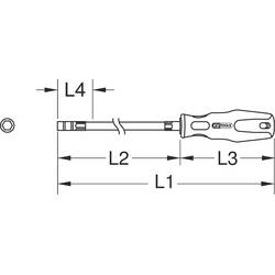 KS Tools 9111172 bitový šroubovák 500 mm DIN 3126