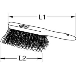 KS Tools 963.9587 drátěný kartáč hliník, bronz 310 mm 1 ks