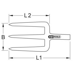 KS Tools 963.9649 Tyčinky Pracovní šířka 150 mm