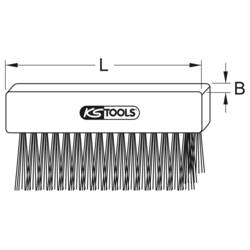 KS Tools 9639580 drátěný kartáč hliník, bronz 125 mm 1 ks