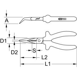 KS Tools 9620612 telefonní kleště 18 cm