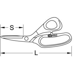 KS Tools 118.0012 univerzální nůžky 230 mm