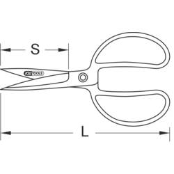 KS Tools 1180066 univerzální nůžky 190 mm