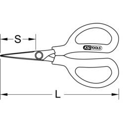 KS Tools 1180065 univerzální nůžky 140 mm