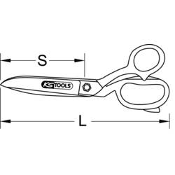 KS Tools 118.0076 univerzální nůžky 200 mm