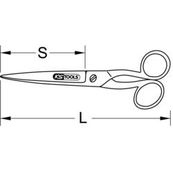 KS Tools 118.0079 univerzální nůžky 250 mm