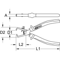 KS Tools 119.2014, 1192014, odizolovací kleště, bez nože , 0.5 do 4.0 mm²