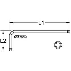 KS Tools 151.4302 inbus klíč 2 mm 2.0 mm