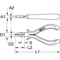 KS Tools 5007021 telefonní kleště 13 cm