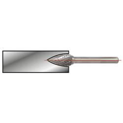 KS Tools 5153253 frézovací kolík , tvrdokov, strom, Délka 65 mm, Vnější Ø 6 mm, Pracovní délka 42 mm, Ø hřídele 6.0 mm