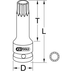 KS Tools 9110953 911.0953 rázový nástrčný klíč