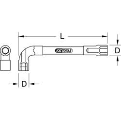 KS Tools 5170414 517.0414 dvojitý zástrčný klíč 14 mm