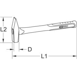 KS Tools 964.2042 9642042 zámečnické kladivo 1150 g 340 mm 1 ks