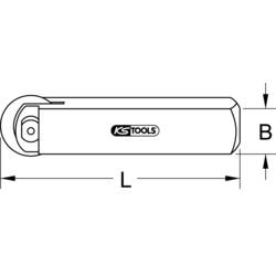 KS Tools 2225106 Hřídel řezného kotouče pro upichovací nástroj