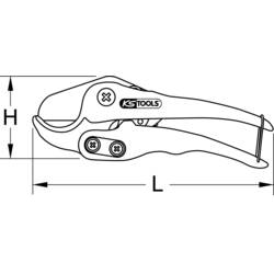 KS Tools 222.1001M nůžky na trubky