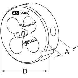 KS Tools 332.0010 závitník metrický M14 x 2 ocel 38 mm