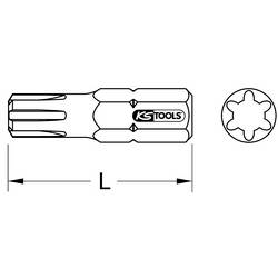 KS Tools 911.5263 9115263 Bit RIBE Pohon (šroubovák): 1/4 (6,3 mm) Typ zakončení: RIBE M7 25 mm