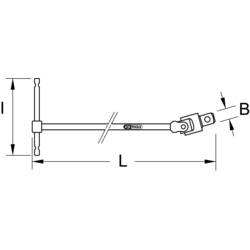KS Tools 9631055 963.1055 T kloubový nástrčný klíč