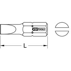 KS Tools 911.3686 plochý bit 18 mm Ocel S2 niklováno C 8 1 ks