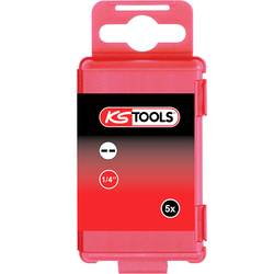 KS Tools 911.7723 911.7723 plochý bit s drážkou Pohon (šroubovák): 1/4 (6,3 mm) Typ zakončení: Spanner (se 2 otvory) 4 mm 75 mm