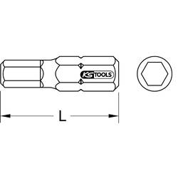 KS Tools 911.3671 bit inbus 4.0 mm nástrojová ocel Potaženo titanem C 6.3 5 ks