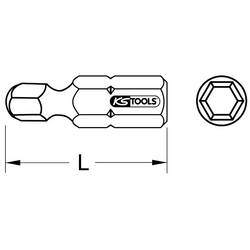 KS Tools 911.3723 bit inbus nástrojová ocel niklováno C 6.3 5 ks