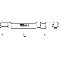 KS Tools 911.3581 bit inbus 10.0 mm speciální ocel niklováno E 6.3 5 ks