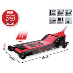 KS Tools Hydraulický zvedák auta 2000 kg min./max.výška: 75 - 610 mm
