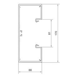 Hager BR6517017035 parapetní lišta Spodní díl (d x š) 2000 mm x 170 mm 2 m šedá