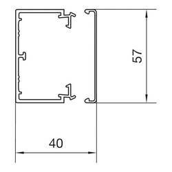 Hager LFH4006009016 kabelová lišta (d x š x v) 2000 x 57 x 40 mm 2 m bílá