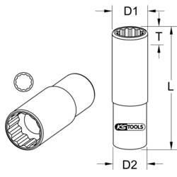 KS Tools 9181736 9181736 Nástrčný klíč 7/16