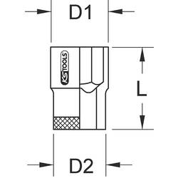 KS Tools 9653809 9653809 šestiúhelník vložka pro nástrčný klíč funkce zadržení 9 mm 9 mm 3/8