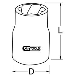 KS Tools 9133862 9133862 rázový nástrčný klíč 12.0 mm 3/8
