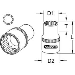 KS Tools 9113985 9113985 Nástrčný klíč