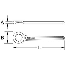 KS Tools 5172547 517.2547 jednostranný uzavřený klíč Délka klíče (cm) (jen pro nadpis) 43 mm