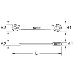KS Tools 503.4351 503.4351 oboustranný očkový klíč Délka klíče (cm) (jen pro nadpis) 6 - 8 mm