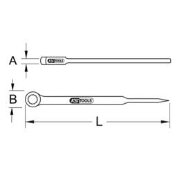KS Tools 9638181 963.8181 Montážní očkový klíč Délka klíče (cm) (jen pro nadpis) 30 mm