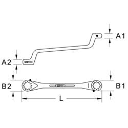 KS Tools 5203032 520.3032 oboustranný očkový klíč Délka klíče (cm) (jen pro nadpis) 30 - 32 mm