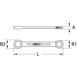 KS Tools 9200420 920.0420 oboustranný očkový klíč Délka klíče (cm) (jen pro nadpis) 20 - 22 mm