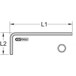 KS Tools 151.28025 inbus klíč 2.5 mm 2.5 mm