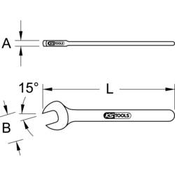 Plochý klíč s ochrannou izolací, 12 mm KS Tools 117.1512