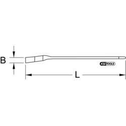 Oprašovací štětec s ochrannou izolací, zahnutý, 50 mm KS Tools 117.1648