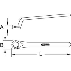 Očkový klíč s ochrannou izolací, lomený, 32 mm KS Tools 117.1332