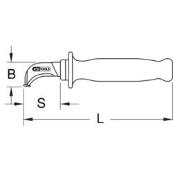 Nůž na kabely s ochrannou izolací a hákovou čepelí, 200 mm KS Tools 117.1331