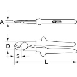 1000V kabelové nůžky, 240 mm KS Tools 117.1269