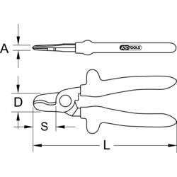 Jednoruční řezačka kabelů 1000 v, 165 mm KS Tools 117.1287