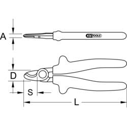 1000 v jednoruční kabelové nůžky, 160 mm KS Tools 117.1286
