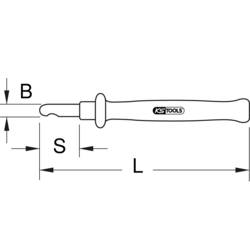 Odizolovací nůž s ochrannou izolací, 185 mm KS Tools 117.1305
