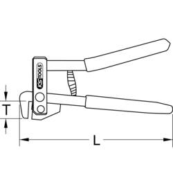 KS Tools 118.0056 Mini odsazovací kleště, 220 mm