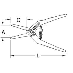 KS Tools 115.1054 Žárovkové kleště, 160 mm